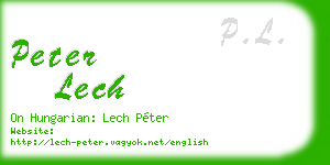 peter lech business card